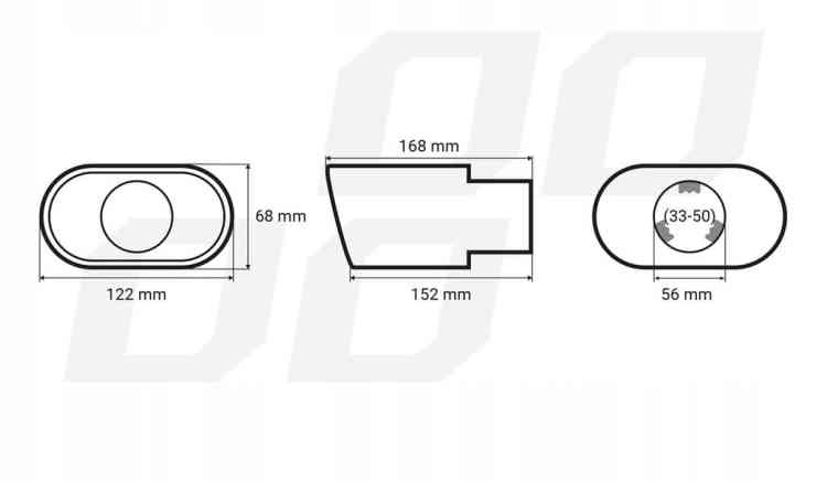 KOŃCÓWKA WYDECHU TŁUMIKA NAKŁADKA INOX NIERDZEWNA