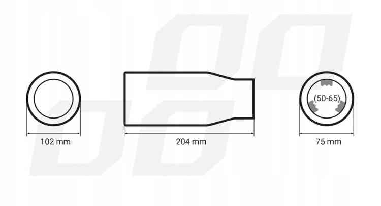 KOŃCÓWKA WYDECHU TŁUMIKA NAKŁADKA INOX NIERDZEWKA
