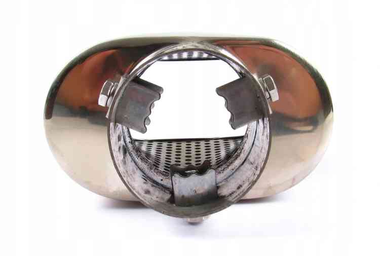 KOŃCÓWKA WYDECHU TŁUMIKA NAKŁADKA INOX OPALANA