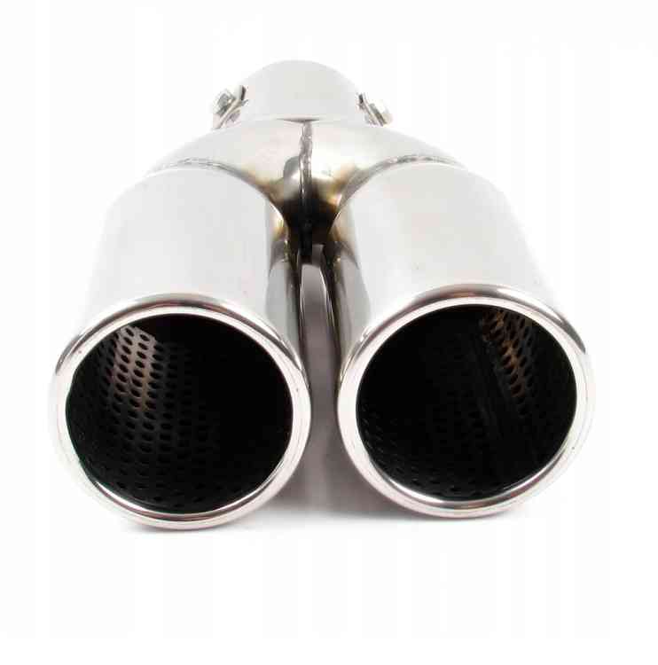 KOŃCÓWKA WYDECHU TŁUMIKA NAKŁADKA INOX DWURURKA