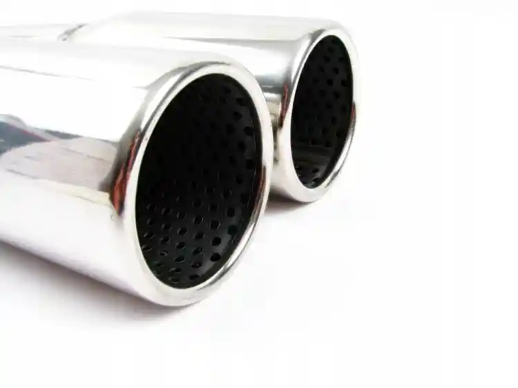 KOŃCÓWKA WYDECHU TŁUMIKA NAKŁADKA INOX DWURURKA