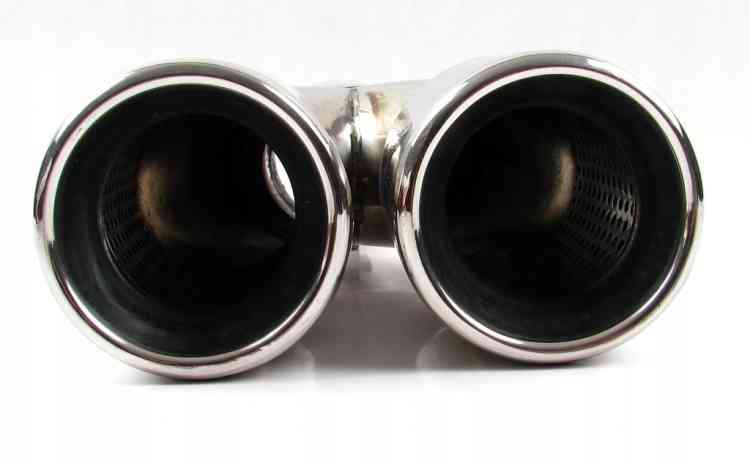 KOŃCÓWKA WYDECHU TŁUMIKA NAKŁADKA DWURURKA 74mm