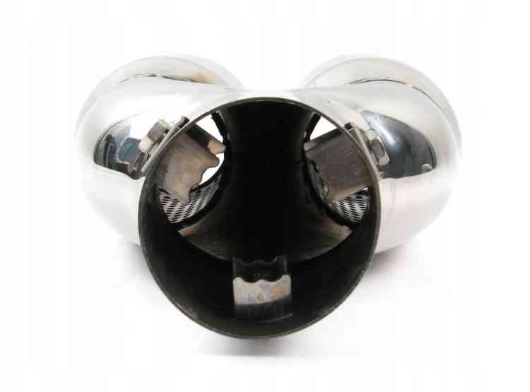 KOŃCÓWKA WYDECHU TŁUMIKA NAKŁADKA DWURURKA 74mm