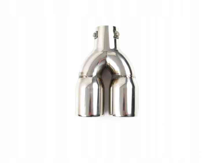 KOŃCÓWKA WYDECHU TŁUMIKA NAKŁADKA DWURURKA 74mm