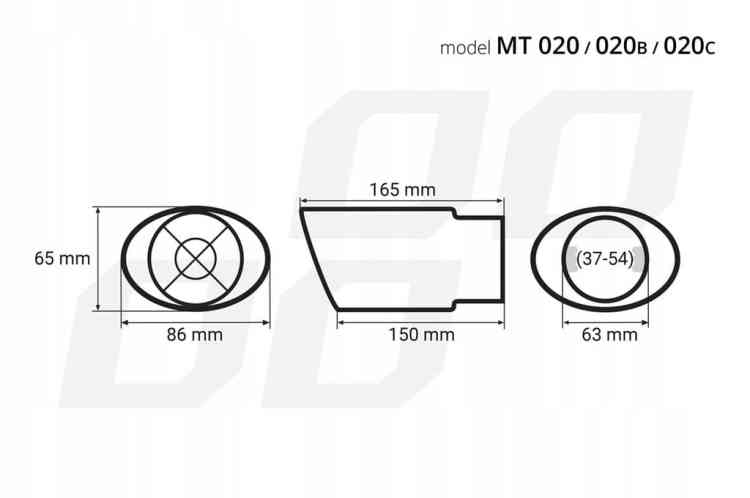 KOŃCÓWKA WYDECHU TŁUMIKA NAKŁADKA NIERDZEWKA BLACK