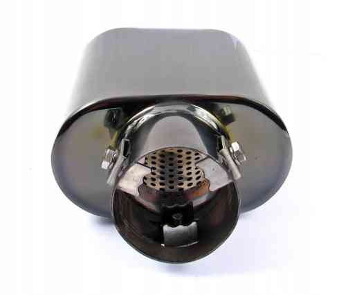 KOŃCÓWKA WYDECHU TŁUMIKA NAKŁADKA INOX GREY CHROM