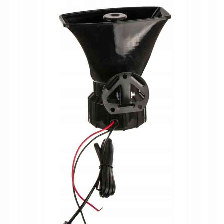 SYRENA ELEKTRONICZNA Z MEGAFONEM 7-TONOWA 12V 100W POLICYJNA STRAŻ KLAKSON