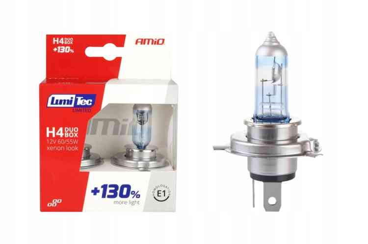 ŻARÓWKI H4 12V LumiTec LIMITED +130% 4300K KOMPLET
