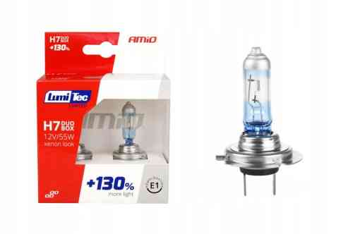 ŻARÓWKI H7 12V LumiTec LIMITED +130% 4300K KOMPLET 2szt AMIO