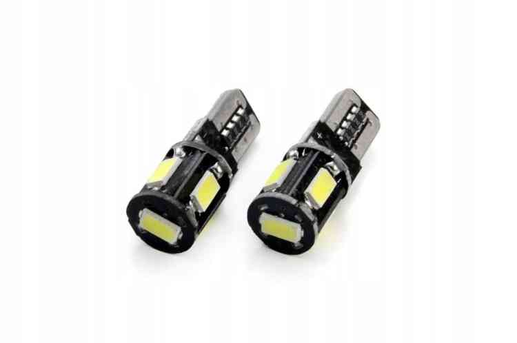 ŻARÓWKI W5W 5SMD 5730 CANBUS T10 12V BIAŁE KPL