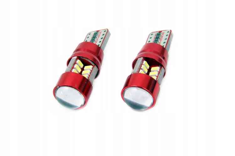 ŻARÓWKI W5W 27SMD 3014 CANBUS T10 12V BIAŁE KPL