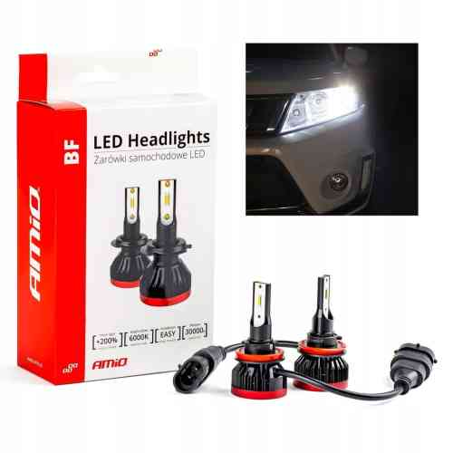 ŻARÓWKI SAMOCHODOWE LED H8 H9 H11 AMIO BF KOMPLET