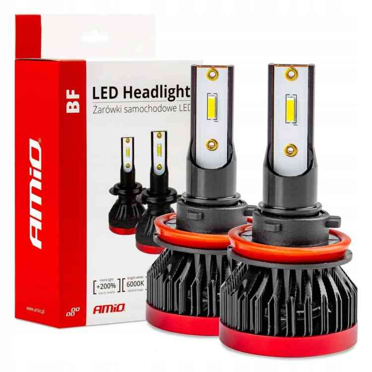 ŻARÓWKI SAMOCHODOWE LED H8 H9 H11 AMIO BF KOMPLET