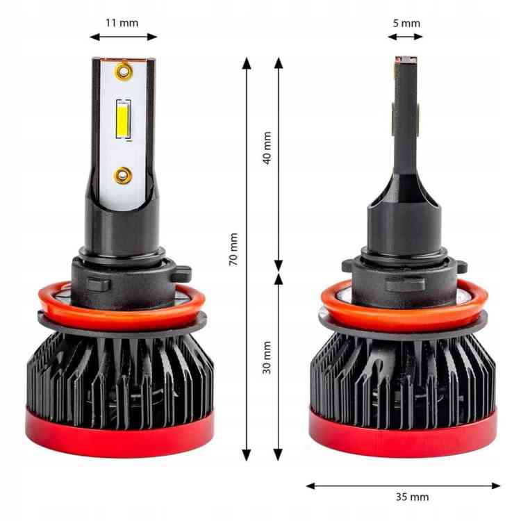 ŻARÓWKI SAMOCHODOWE LED H8 H9 H11 AMIO BF KOMPLET