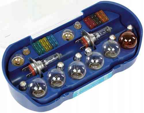 ZESTAW ZASOBNIK KOMPLET ŻARÓWEK ZAPASOWYCH 2x H7 12V + BEZPIECZNIKI 30 ELEM