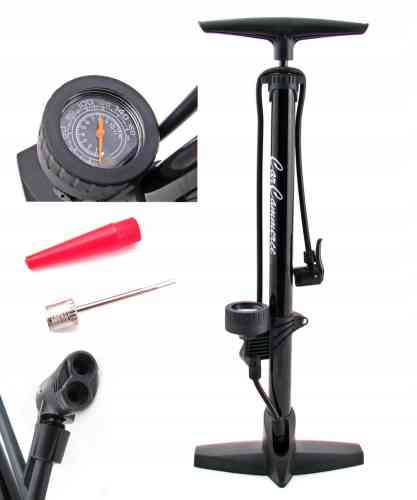 STACJONARNA POMPKA ROWEROWA METALOWA Z MANOMETREM