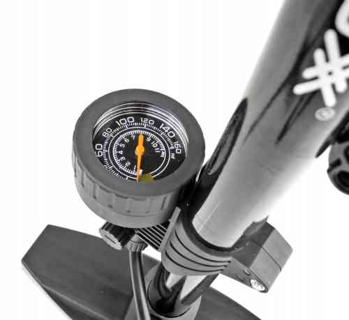 STACJONARNA POMPKA ROWEROWA METALOWA Z MANOMETREM RĘCZNA DO PIŁEK NEOMAX