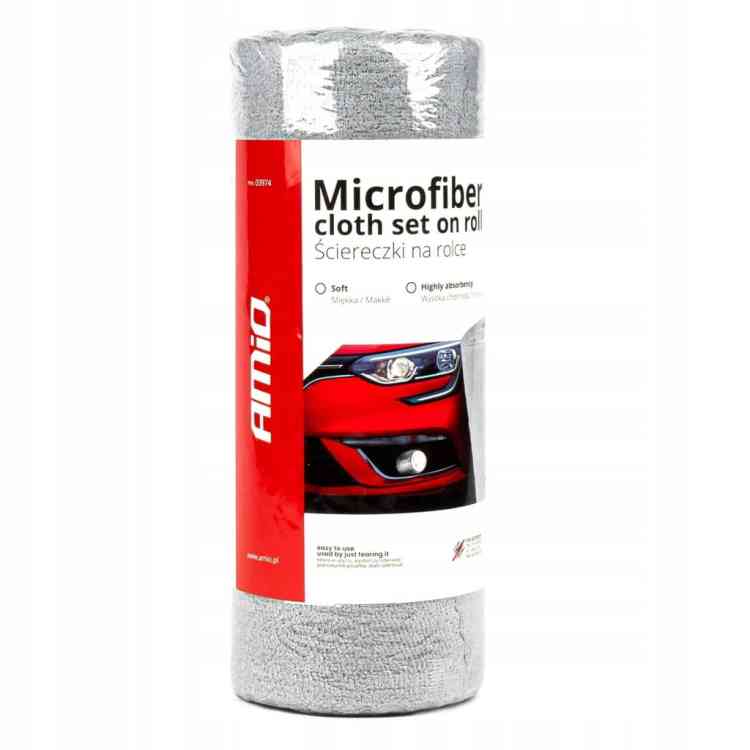 50x MIKROFIBRA ZESTAW ŚCIERECZKI ŚCIERKI Z MIKROFIBRY 50szt W ROLCE 30x30cm