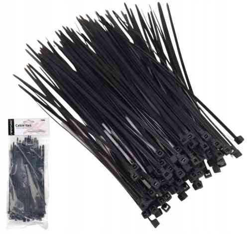 OPASKI ZACISKOWE TRYTYTKI 200x4,8mm 100 SZT CZARNE