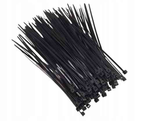 OPASKI ZACISKOWE TRYTYTKI 200x4,8mm 100 SZT CZARNE