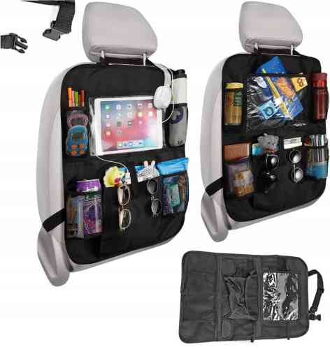 ORGANIZER SAMOCHODOWY NA FOTEL OSŁONA MATA OCHRONNA OCHRANIACZ 60x41cm