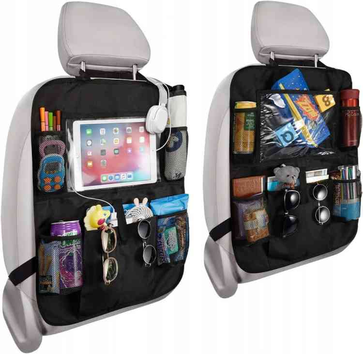 ORGANIZER SAMOCHODOWY NA FOTEL OSŁONA MATA OCHRONNA OCHRANIACZ 60x41cm