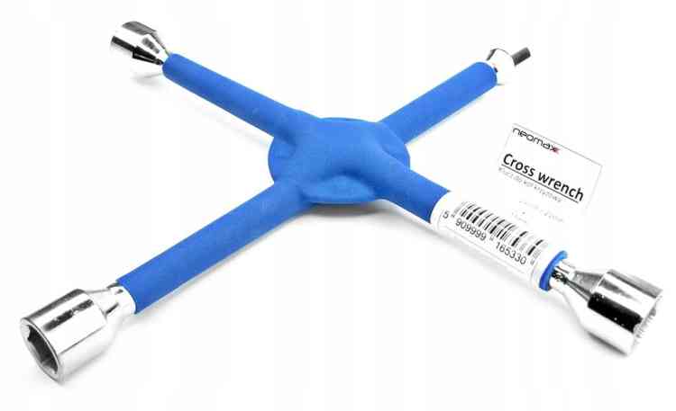 KLUCZ KRZYŻAK KRZYŻOWY DO KÓŁ MOCNY 17 19 21 23 mm