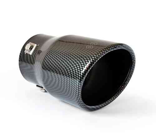 KOŃCÓWKA WYDECHU TŁUMIKA NAKŁADKA STAL NIERDZEWNA CARBON