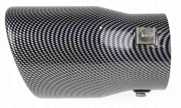 KOŃCÓWKA WYDECHU TŁUMIKA NAKŁADKA STAL NIERDZEWNA CARBON