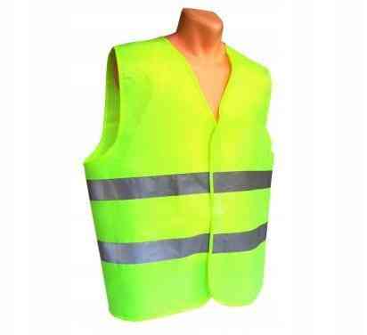 KAMIZELKA ODBLASKOWA OSTRZEGAWCZA DROGOWA ŻÓŁTA XL