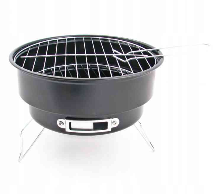 GRILL WĘGLOWY TURYSTYCZNY SKŁADANY PRZENOŚNY 26cm