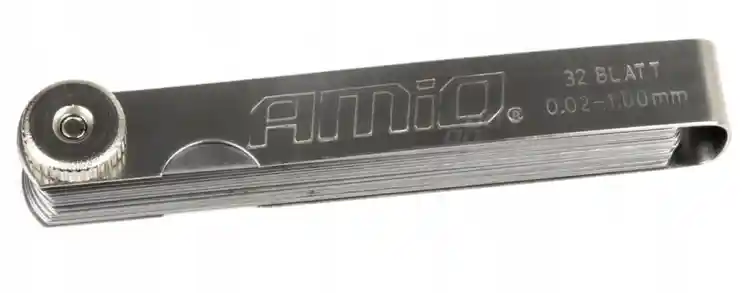 AMiO SZCZELINIOMIERZ LISTKOWY 32 LISTKI ZAKRES POMIARU 0,02-1 mm