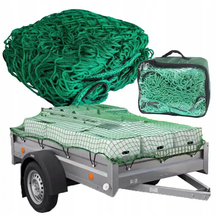 SIATKA ZABEZPIECZAJĄCA ŁADUNEK PRZYCZEPKI 250X450CM 2,5x4,5m Z GUMĄ KNOTT