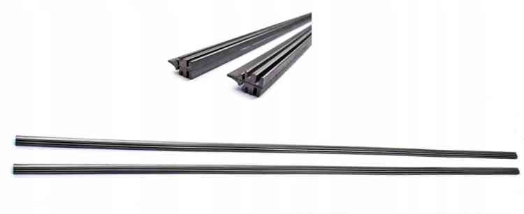 GRAFITOWE GUMKI WYCIERACZEK PŁASKICH 2x700mm 70cm 6x11mm 2szt