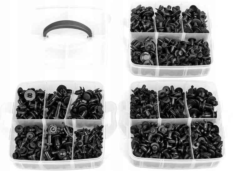 ZESTAW SPINEK SPINKI KOŁKI SAMOCHODOWE 620 SZT