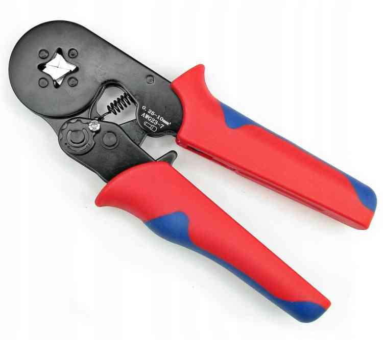 ZACISKARKA PRASKA DO KONEKTORÓW KOŃCÓWEK KABLI PRZEWODÓW + 1200 TULEJEK