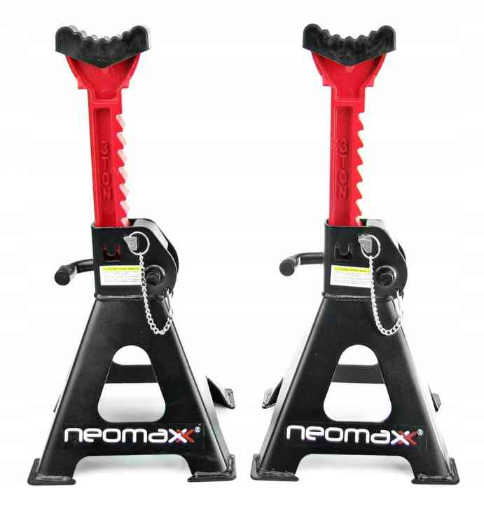 2X KOBYŁKI SAMOCHODOWE WARSZTATOWE REGULOWANE PODPORY Z GUMĄ MOCNE 3T