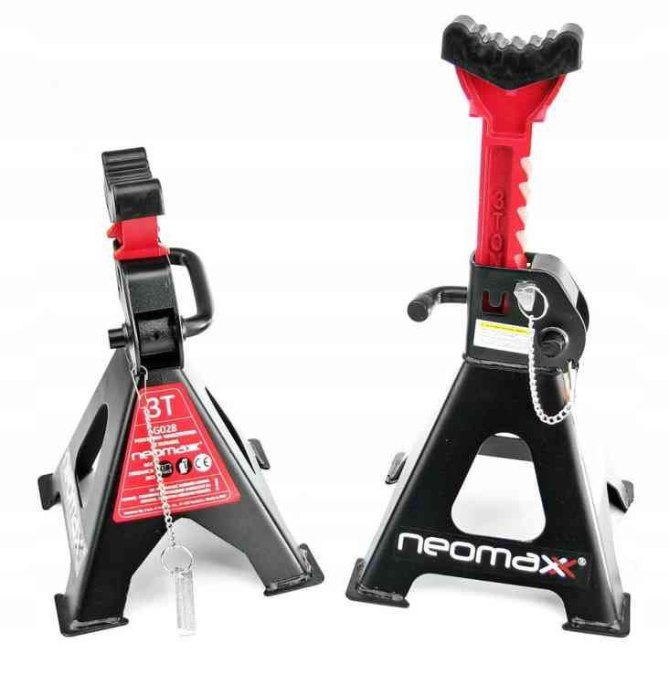 2X KOBYŁKI SAMOCHODOWE WARSZTATOWE REGULOWANE PODPORY Z GUMĄ MOCNE 3T