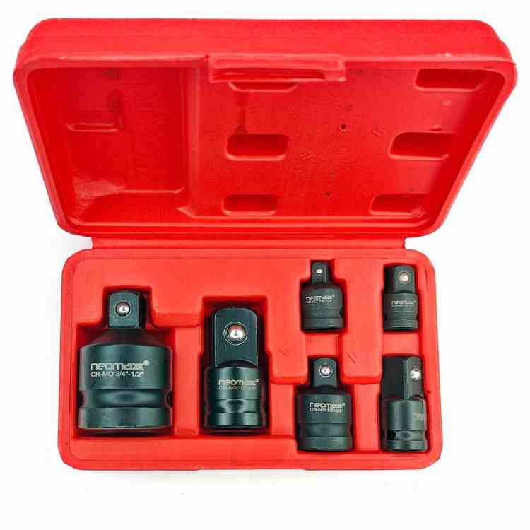 ADAPTER REDUKCJE UDAROWE KLUCZ 1/2 3/4 3/8 1/2 1/4 ADAPTERY KPL 6SZT CR-MO