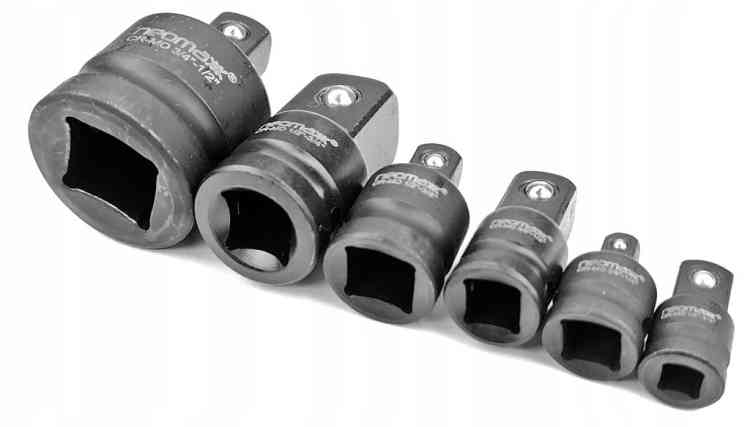 ADAPTER REDUKCJE UDAROWE KLUCZ 1/2 3/4 3/8 1/2 1/4 ADAPTERY KPL 6SZT CR-MO