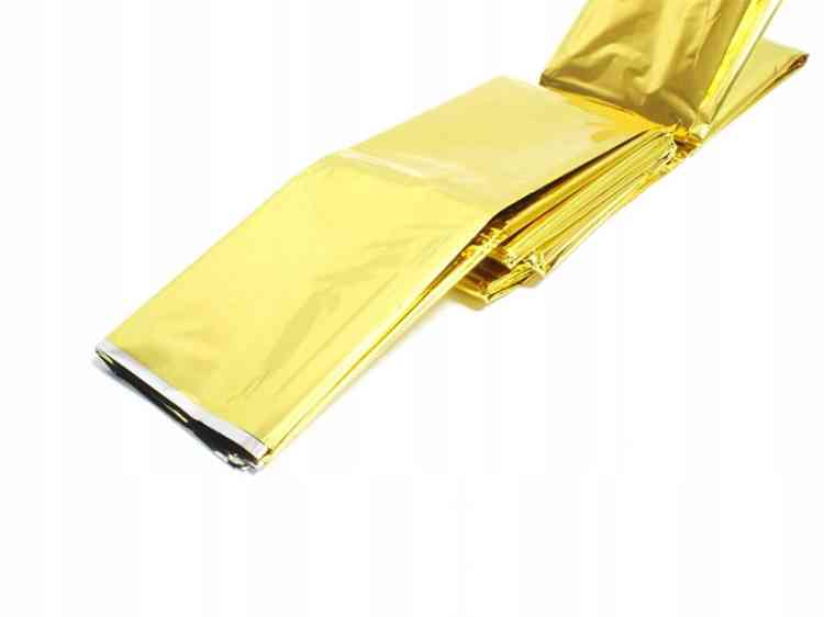 10x KOC TERMICZNY 160x210cm SREBRNO ZŁOTY RATUNKOWY FOLIA ŻYCIA 10sztuk