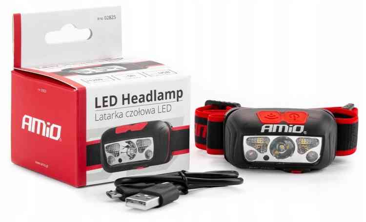 LATARKA CZOŁOWA WARSZTATOWA CZOŁÓWKA AKU USB TRYBY LED LH3