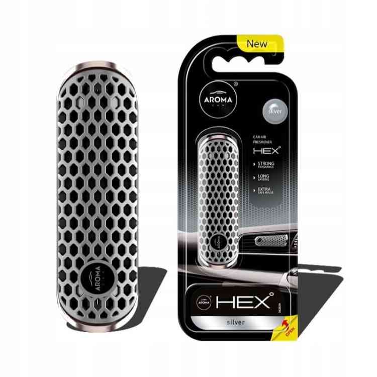AROMA CAR HEX POLYMER ZAPACH DO SAMOCHODU SILVER