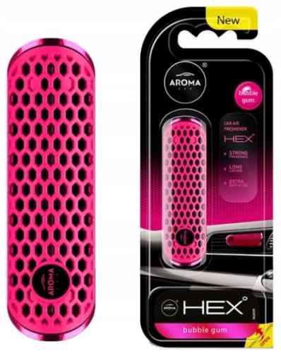 AROMA CAR HEX POLYMER ZAPACH ODŚWIEŻACZ DO SAMOCHODU AUTA KRATKI BUBBLE GUM