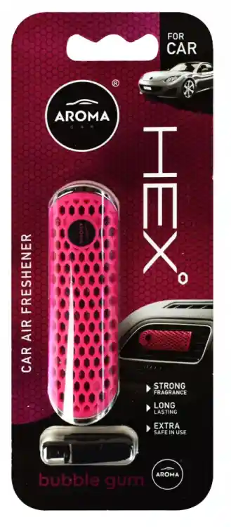 AROMA CAR HEX POLYMER ZAPACH ODŚWIEŻACZ DO SAMOCHODU AUTA KRATKI BUBBLE GUM