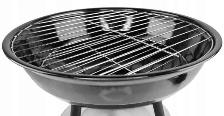 GRILL WĘGLOWY OGRODOWY OKRĄGŁY Z POKRYWĄ 36cm