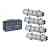 4x STROBOSKOPOWA LAMPA LED POMARAŃCZOWA POMOC LAWETA 12-24V KOGUT Z PILOTEM