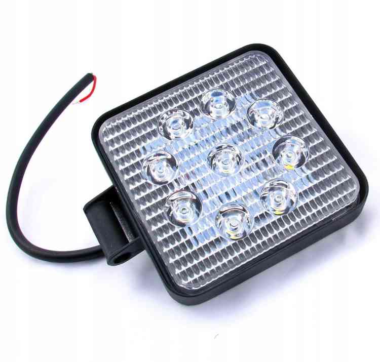 LAMPA ROBOCZA 9 LED 27W 12V 24V SZPERACZ HALOGEN NL0027L ALUMINUM