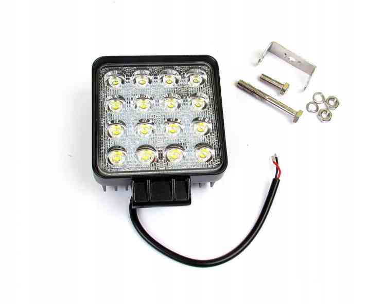 LAMPA ROBOCZA 48W HALOGEN 16 LED 12-24V IP67. 57mm