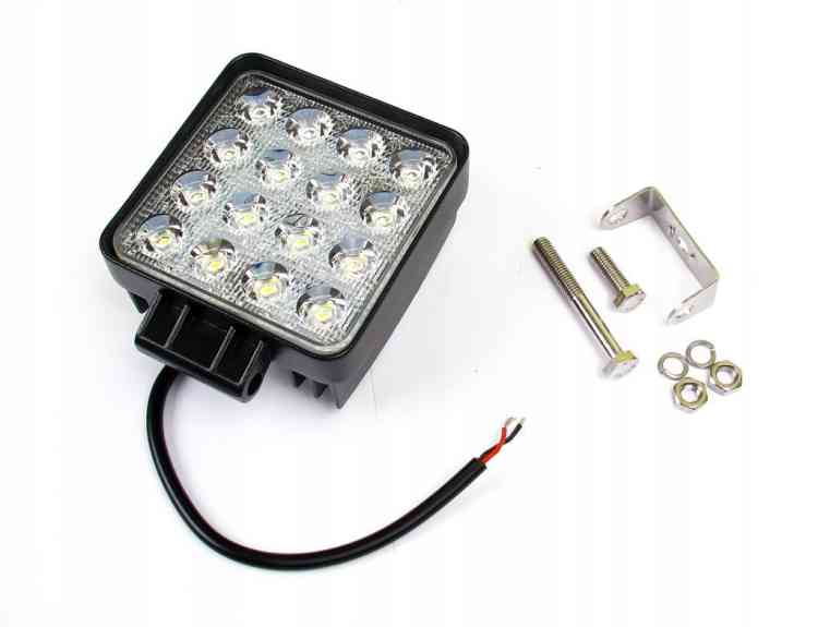 LAMPA ROBOCZA HALOGEN 16 LED 48W 12V/24V SZPERACZ